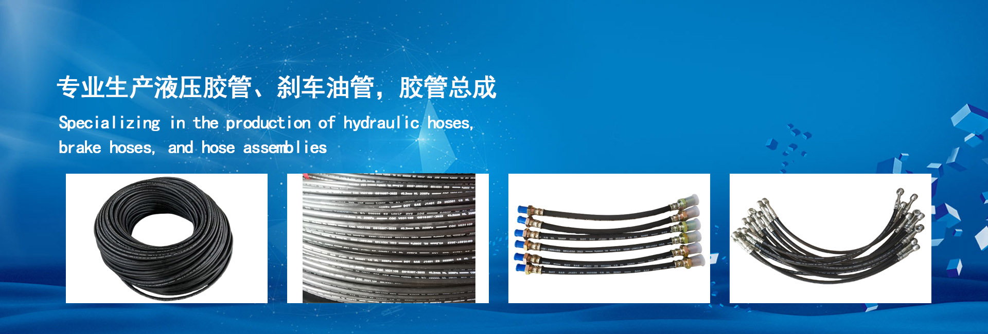 Hydraulic hose display banner